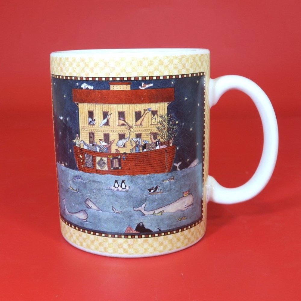 Lang and Wise 1999 Noah's Comforting Quilts Coffee Collector's Mug